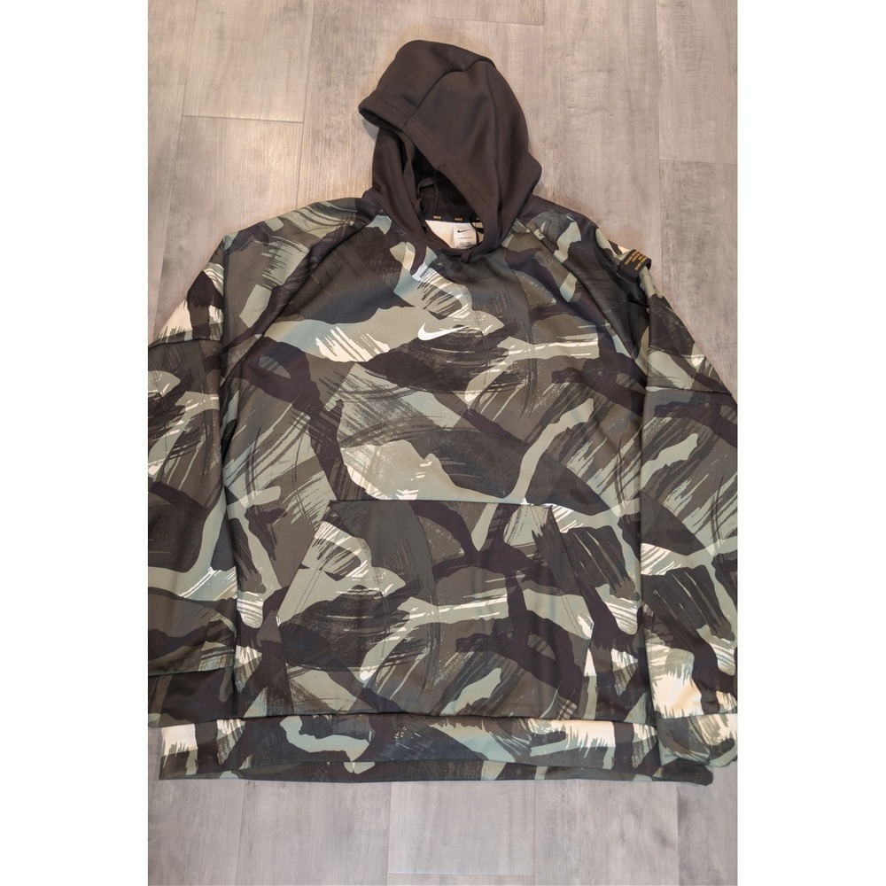 Nike Hoodie Sweatshirt Therma-FIT Allover Camo DQ6949-220 Men's XXXLT  Tall